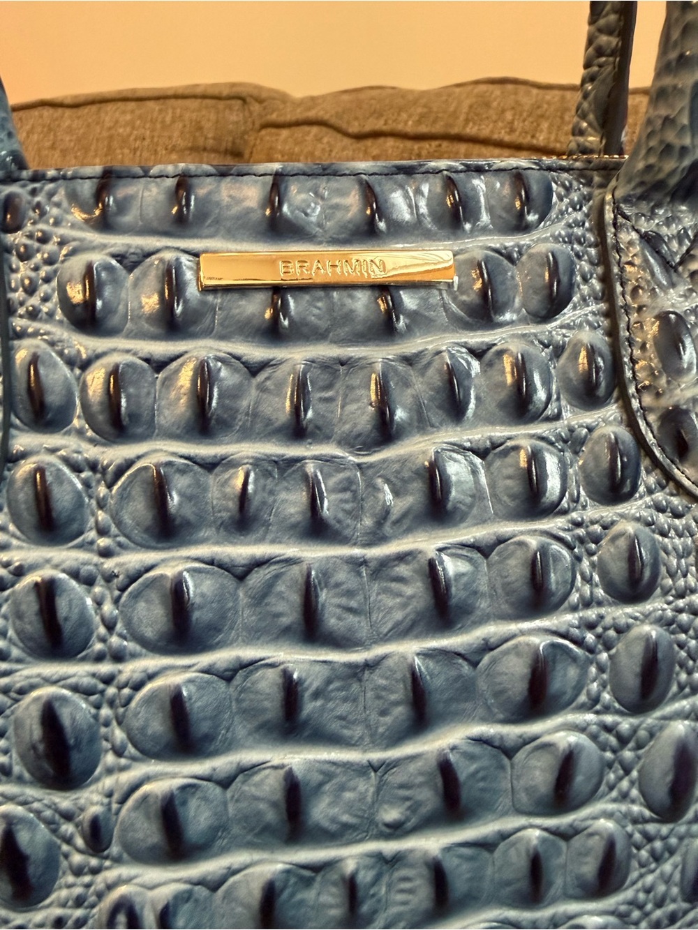 ❣️🆕Brahmin Caroline Blue Serenade Melbourne Genuine Leather Bag $345 MSRP❣️ - Picture 3 of 7